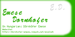 emese dornhofer business card